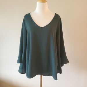 Charming Charlie 3/4 bell sleeve top